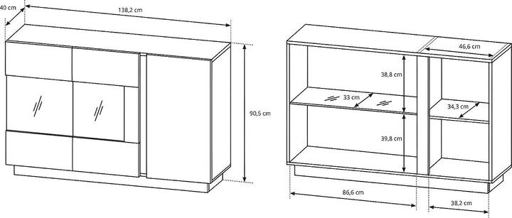 Image du produit Vente-unique Murari (138.20 x 40 x 90.50 cm)