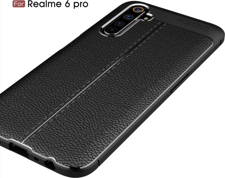 Actual product image Screenguard Realme 6 Pro Sleeve Leather Design TPU Cover (Realme 6 Pro)