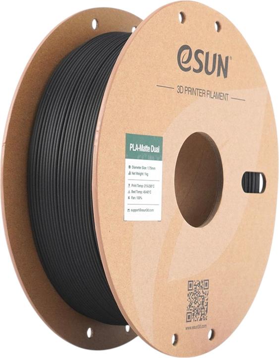 Actual product image eSUN PLA MATTE DUAL 1,75mm BLACK WHITE 1kg (PLA, 1.75 mm, 1360 g, Multicoloured)