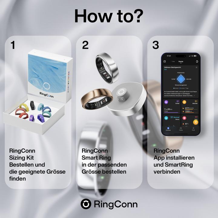 Actual product image RingConn Smart Ring Gen 2 Air (8, Silver)