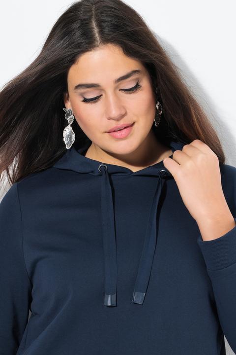 Image du produit Ulla Popken Long sweat-shirt à capuche, manches longues et coupe évasée (42, 44)