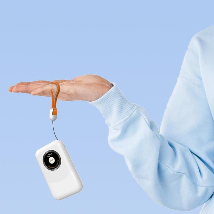 Actual product image Dudao Powerbank K21 Mini 10000mAh 22.5W USB-A / USB-C - beige (10000 mAh, 22.50 W, 37 Wh)