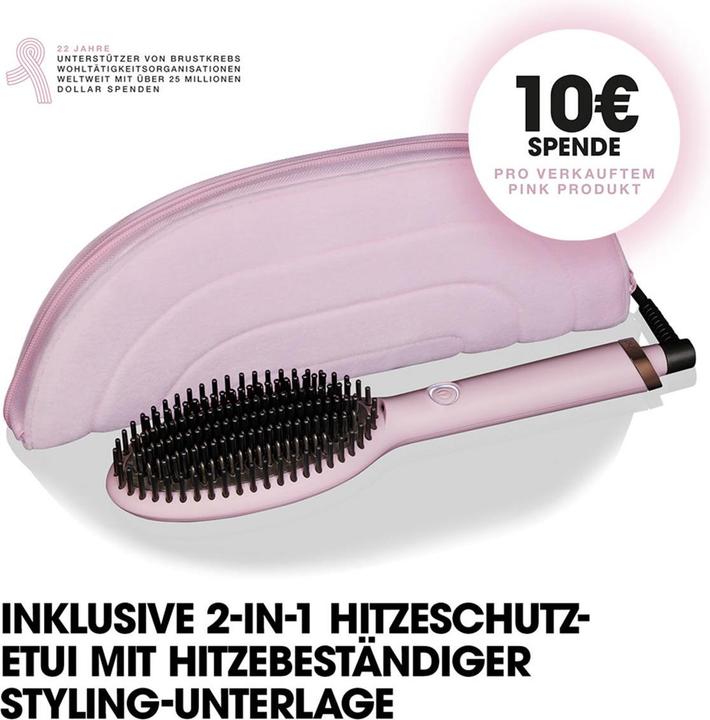 Produktbild ghd glide Limited Edition Hot Brush in Pink-Sorbet mit Hitzeschutz-Etui