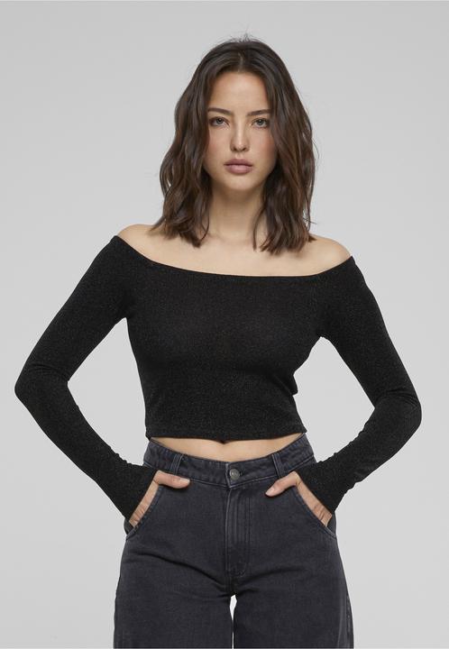 Image du produit Urban Classics Ladies Off Shoulder Glitter Longsleeve (L)