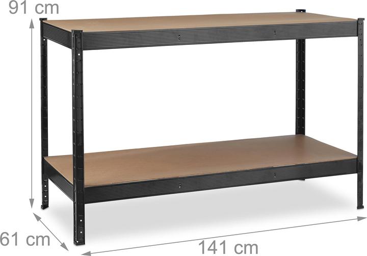 Actual product image Relaxdays Workbench (141 cm, 61 cm)