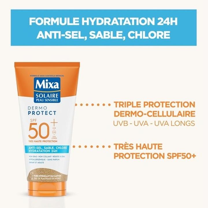Immagine prodotto Mixa Solaire Sensitive Skin Very High Protection Sun Care Milk SPF 50 (Latte solare, SPF 50)