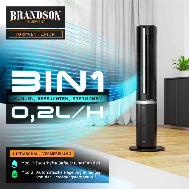 Produktbild Brandson Turmventilator mit Wasserkühlung (53.50 dB)