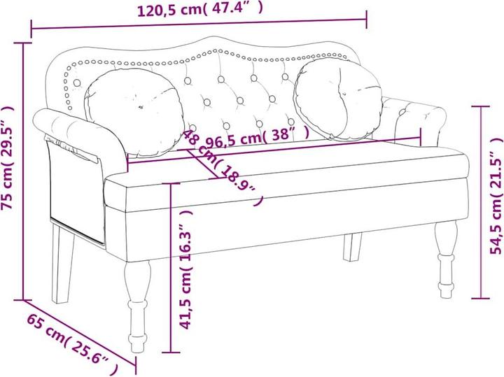 Image du produit vidaXL Bank (120.50 cm)