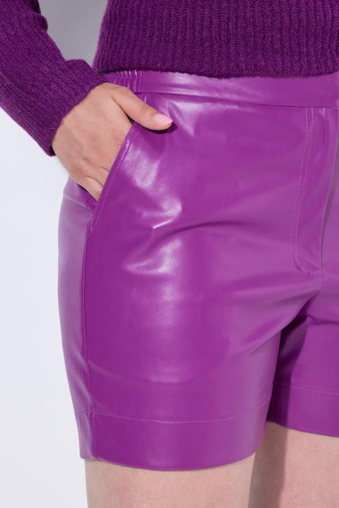 Image du produit Ulla Popken Short en similicuir, coupe large et ceinture confortable (46)