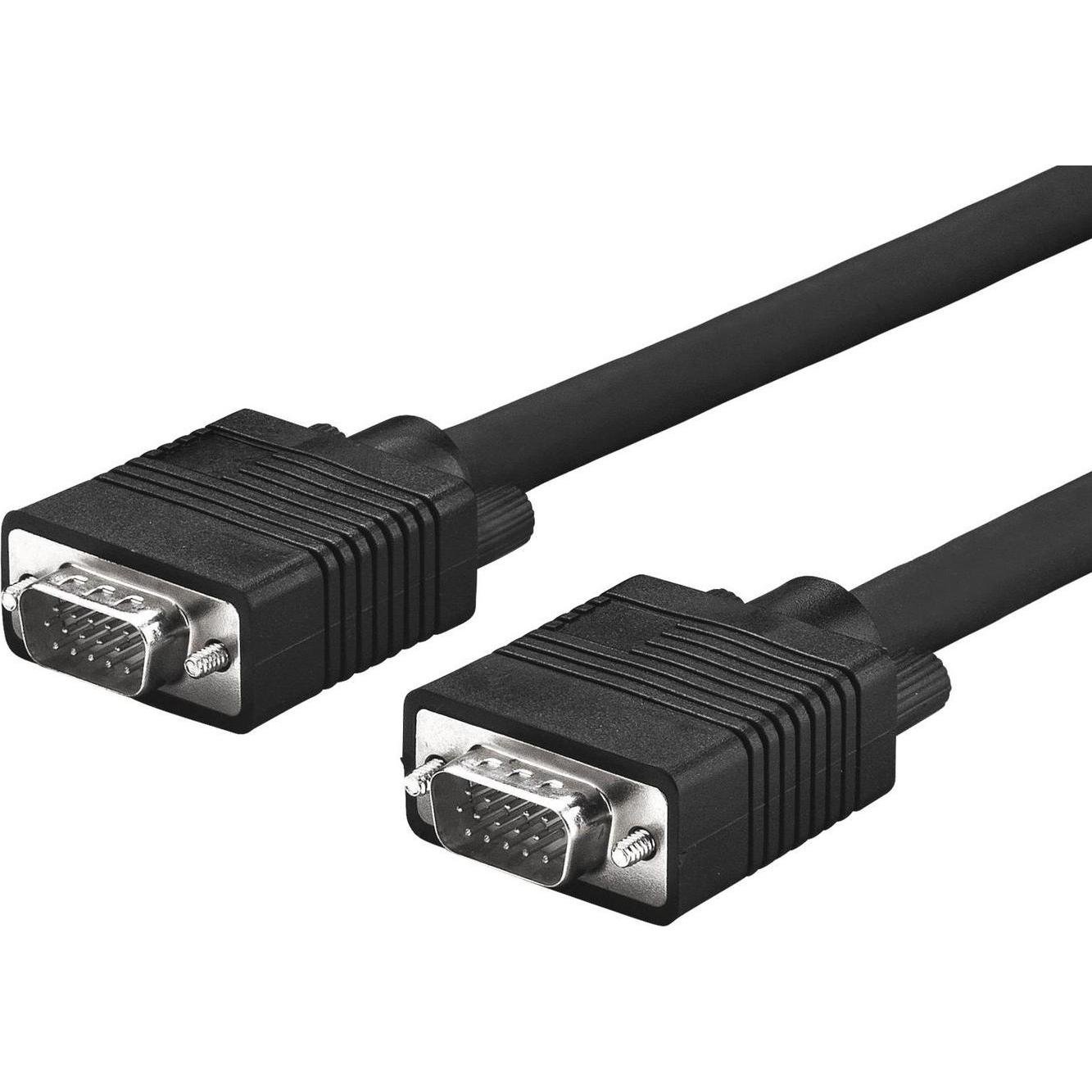 MicroConnect VGA – VGA (2 m), Cavo video, Nero