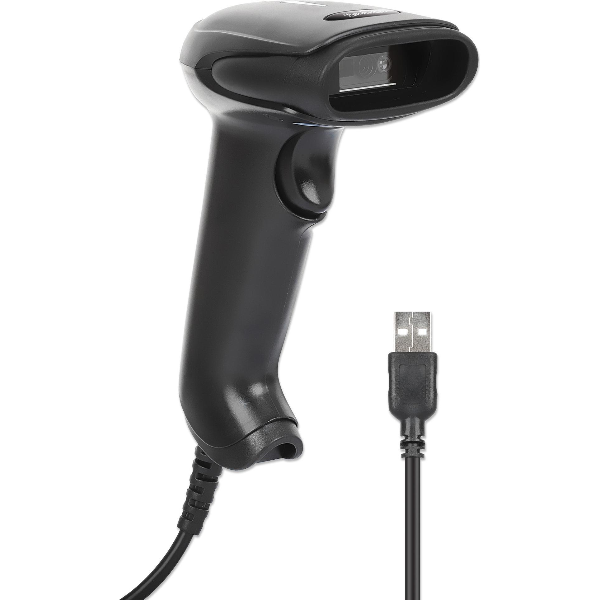 Thumbnail - Manhattan 2D LED-Barcodescanner (2D-Barcodes, 1D-Barcodes), Barcode-Scanner, Schwarz