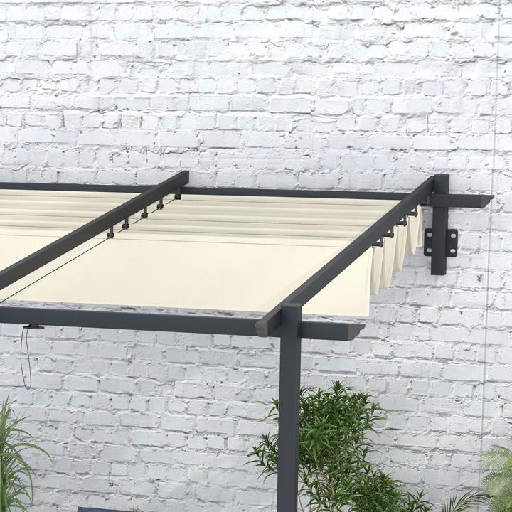Produktbild Outsunny Pergola mit einem ausziebaren Stoffdach (297 cm, 297 cm)