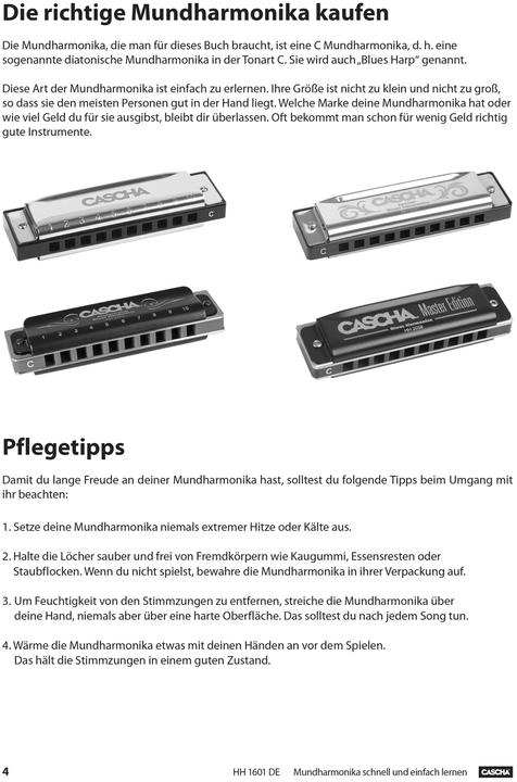 Produktbild Mundharmonika - Schnell und einfach lernen + MP3-CD (Deutsch, Cascha, 2016)
