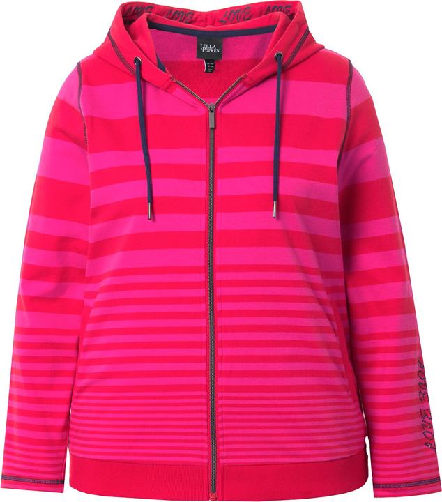 Image du produit Ulla Popken Veste à capuche, imprimé LOVE, coutures fantaisie (46, 48)