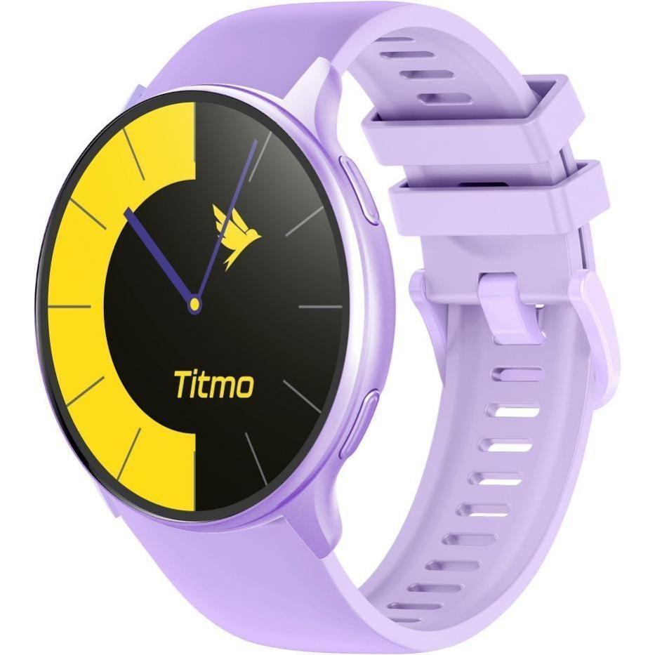 Titmo Smart watches Smartwatch O-200 (GPS, AMOLED, bluetooth call, silicone strap) lavender, Smartwatch
