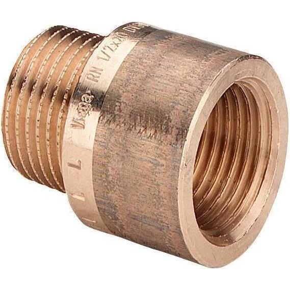 Viega, Zubehör Sanitärinstallation, Verlängerung 3525 R 3/4xRp 3/4x20mm, RG, mit Innenvielkant