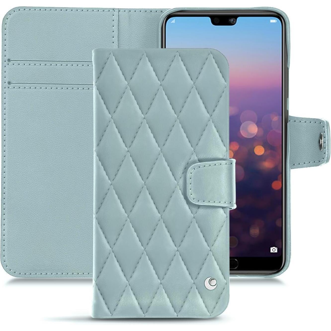 Noreve Lederschutzhülle Wallet (Huawei P20), Smartphone Hülle, Blau
