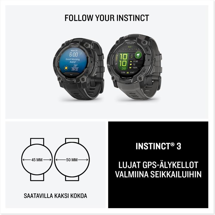 Actual product image Garmin Instinct 3 AMOLED 45mm (45 mm, WLAN only)