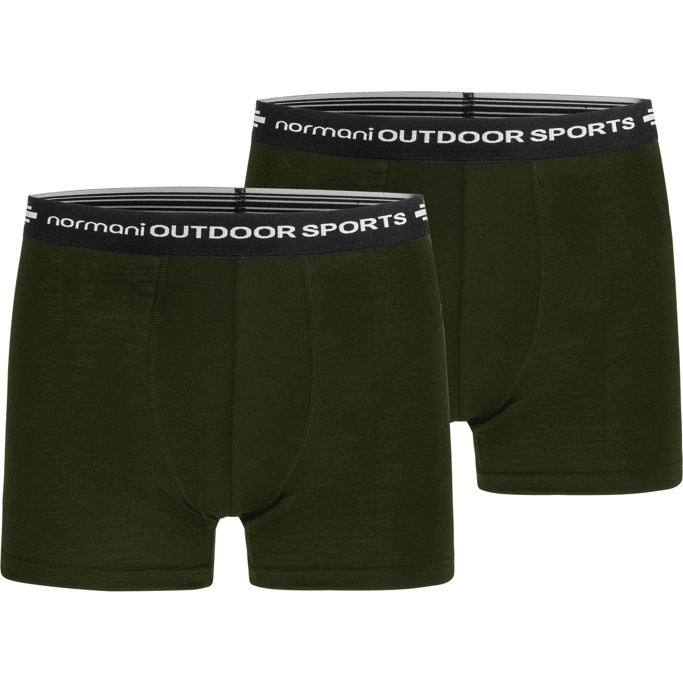 Normani, Herren, Unterhosen, 2er Pack Herren Merino Boxershorts Unterhose - 7692, Grün, (3XL, 2er Pack)