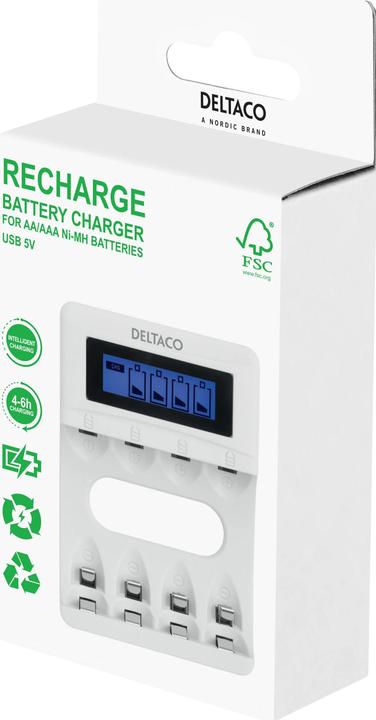 Produktbild Deltaco CHG-SG-USB100 (1 Stk., AA, AAA)