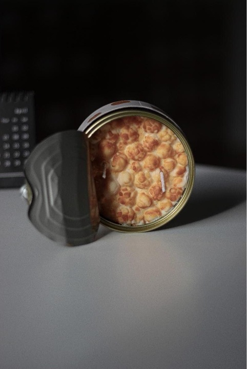 Actual product image Candlecan Caramel Popcorn Scented Candle