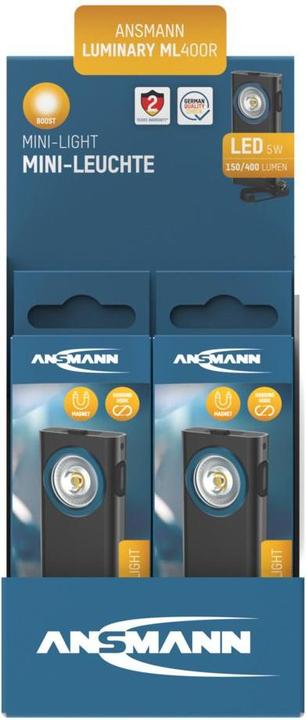 Produktbild Ansmann Mini-Leuchte 5W, USB-C, Boost-Modus 400lm (6 cm, 400 lm)