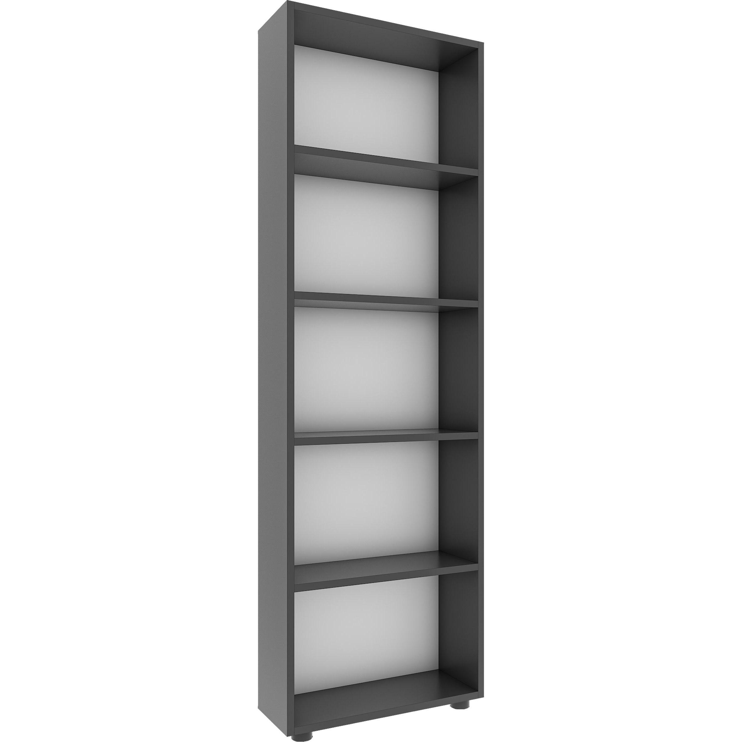 VCM, Regal, Holz Aufbewahrung Stand Regal Bücherregal Deko Bücher Standregal Bulas 5 Fächer (56 x 20 x 169 cm)
