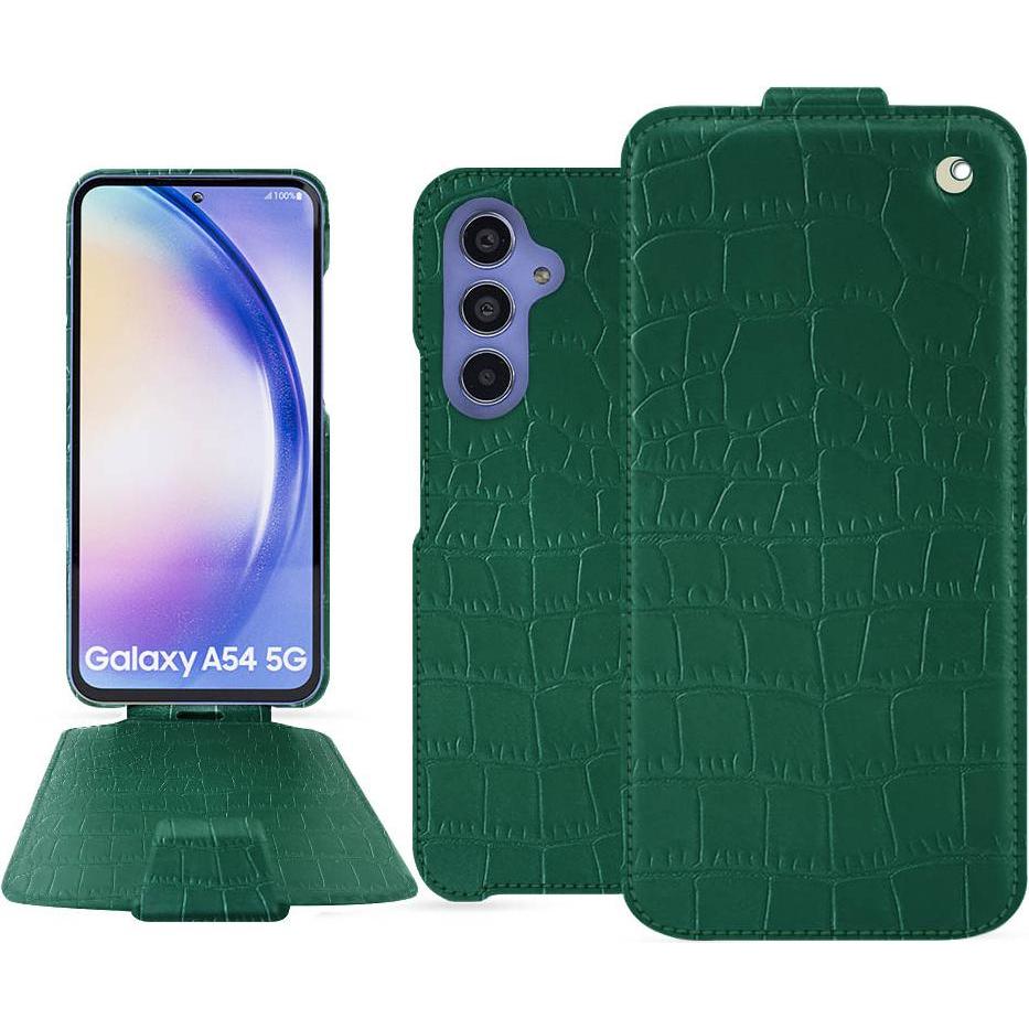 Thumbnail - Noreve Lederschutzhülle vertikal (Samsung Galaxy A54 5G), Smartphone Hülle, Grün