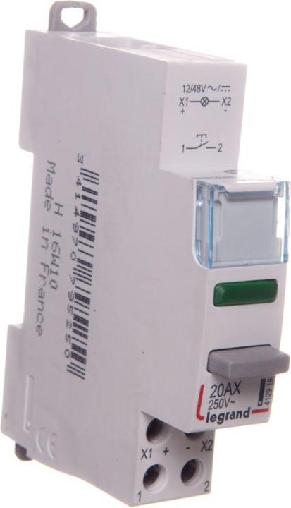 Produktbild Legrand Modularer Taster 20A 1Z mit LED-Lampe 12