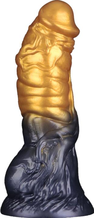 Image du produit Lovetoy Aufblasbarer Dildo mit doppelter Dichte, 7,5" / 19 cm, Gold/Schwarz