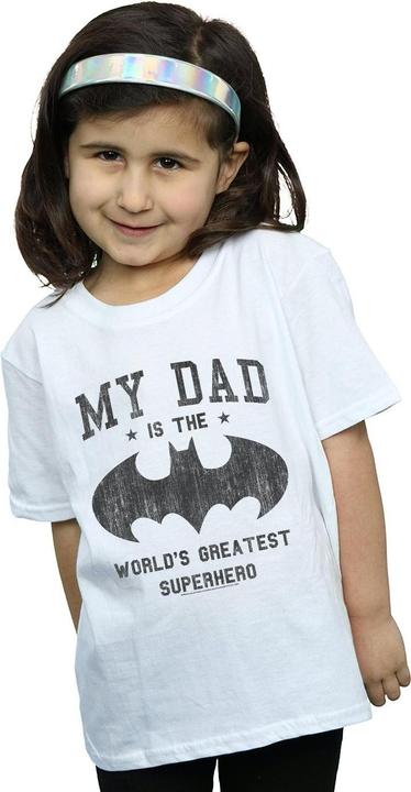 Produktbild Batman My Dad Is A Superhero TShirt Mädchen (128)