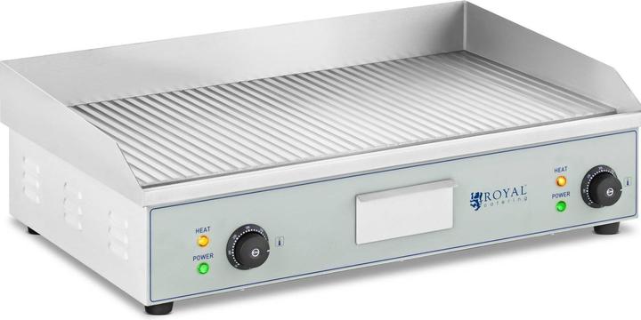 Royal Catering Double Electric Griddle - 400 x 730 mm - - 2 x 2,200 W (4.40 kW)