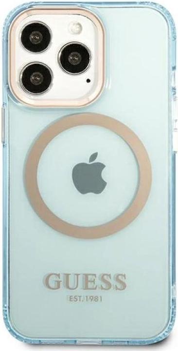 Produktbild Guess GUHMP13LHTCMB iPhone 13 Pro / 13 6,1" niebieski/blue hard case Gold Outline Translucent MagSaf (Apple iPhone 13 Pro)