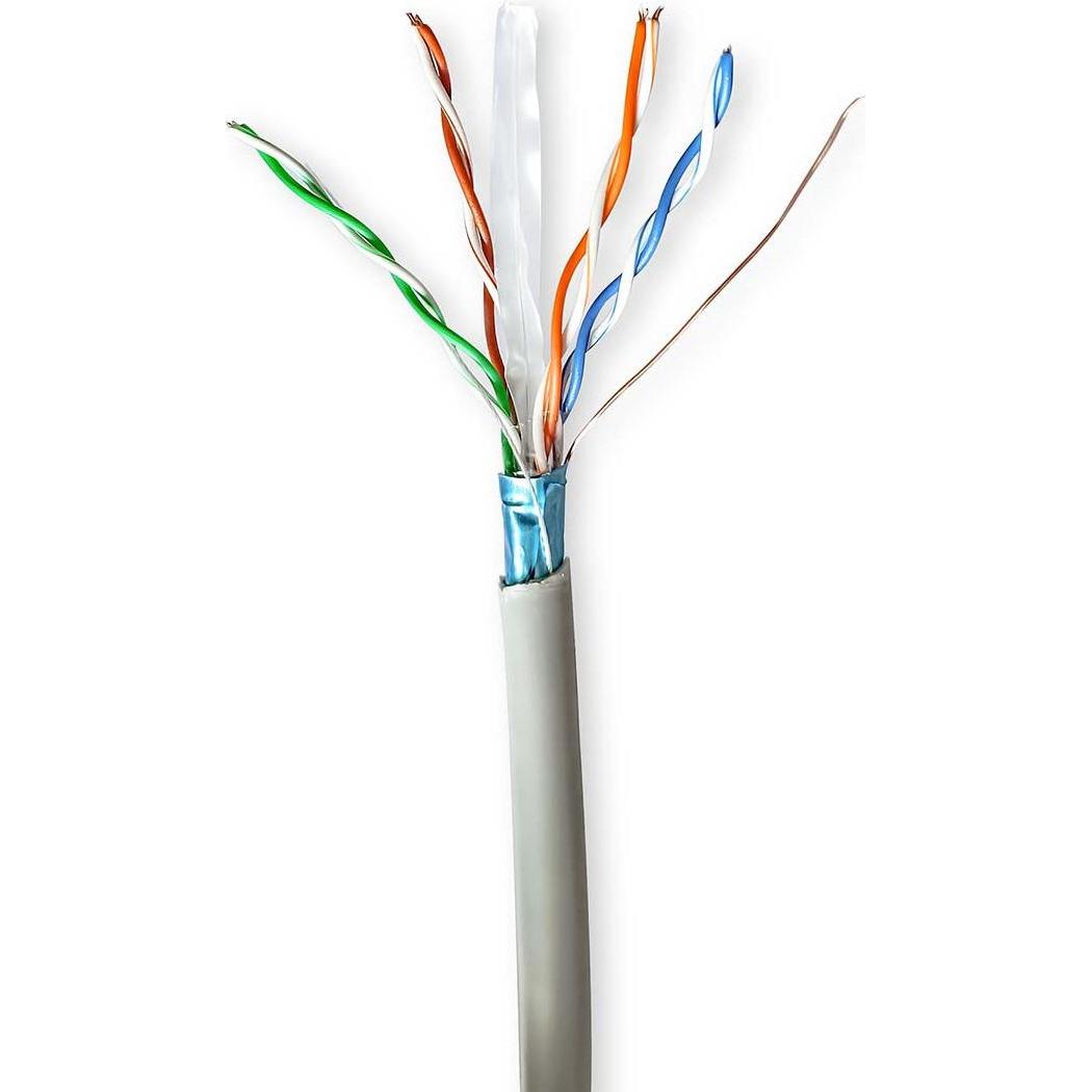 Nedis Netzwerk-Kabel Rollen CAT6 Litzenleitung F/UTP CCA 100.0 m Innenbereich Rund P (F/UTP, CAT6, 100 m), Netzwerkkabel