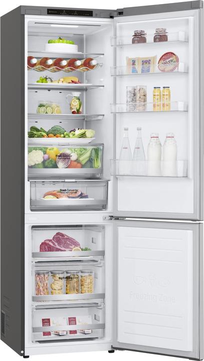 Produktbild LG GBB72NSVCN Kombinierter Kühlschrank, Klasse C, 384L, Weinregal, kein Frost, Edelstahl (419 l)