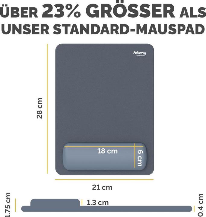 Produktbild Fellowes Breyta XL Mauspad marineblau mit Handgelenkauflage (XL)