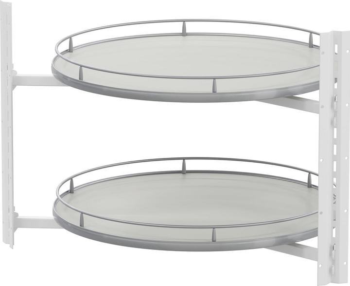 Vauth-Sagel VS COR Wheel Pro Eckschrank Drehbeschlag, KB 900 mm, Holz grau/RAL9006 (2 Stk.)
