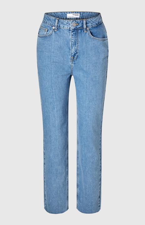 Selected High Waist Straight Fit Jeans (W26/L32)
