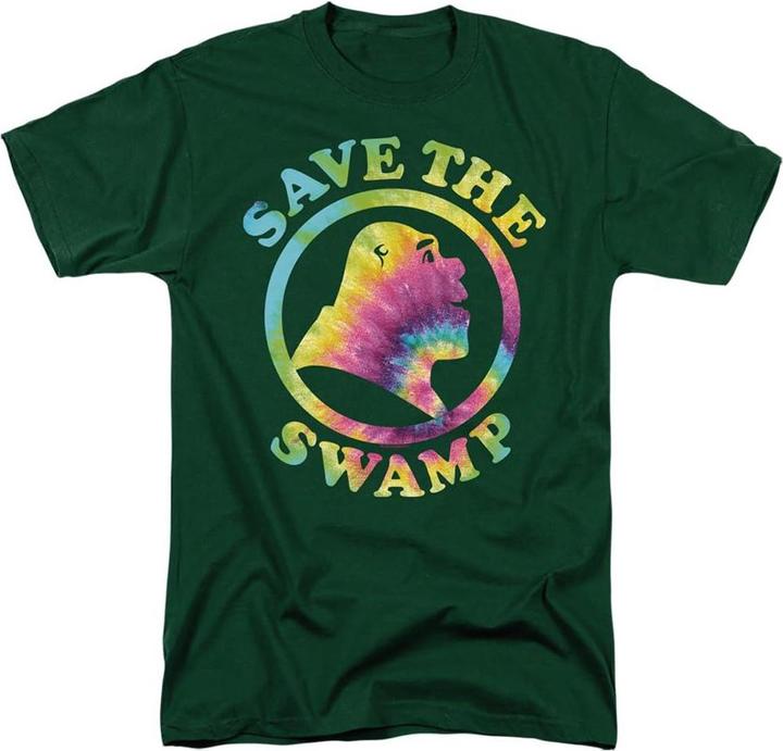 Actual product image Shrek Mens Save The Swamp Tie Dye T-Shirt (3XL)