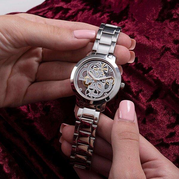 Thumbnail - Guess, Armbanduhr, Quattro Clear, Silber, (Analoguhr, 37 mm)