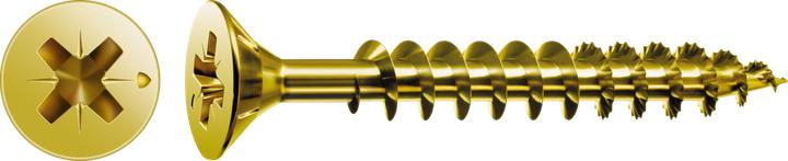 Actual product image Spax Countersunk Head Brake Ribs Cross Recess Z1 Fully Threaded Yellox (1000 Screws per piece)