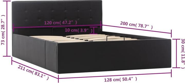 Produktbild vidaXL Stauraumbett (120 x 200 cm)