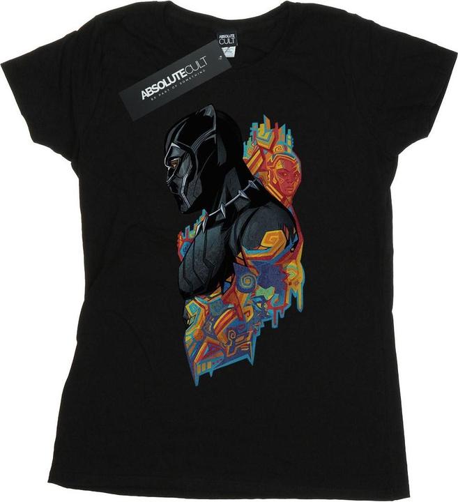 Image du produit T-shirt en coton profilé Panthère noire Femme/Femme (XXL)