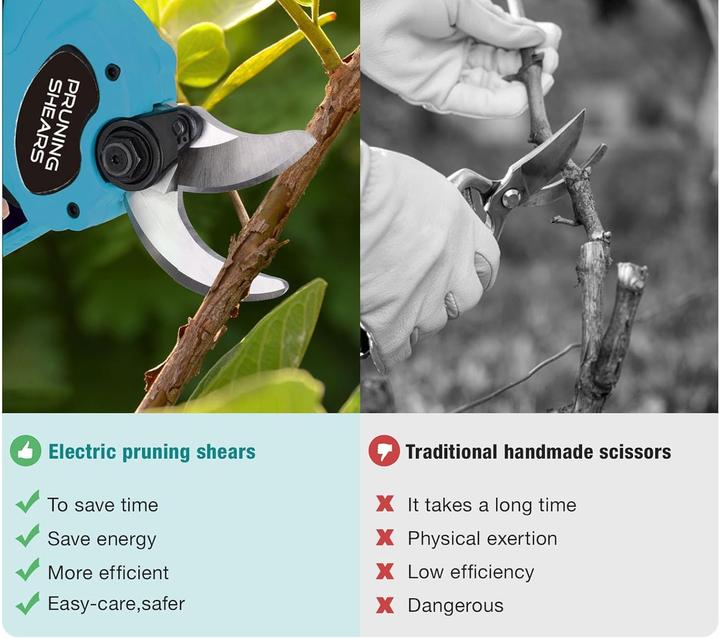 Image du produit Bilivry Elektrische Astschere mit 2 Akkus und Sicherheitsverriegelung