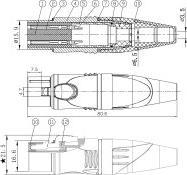 Produktbild Enova XLR Kabelstecker, Kupplung, 5 Polig, schwarz (XLR Kabel)