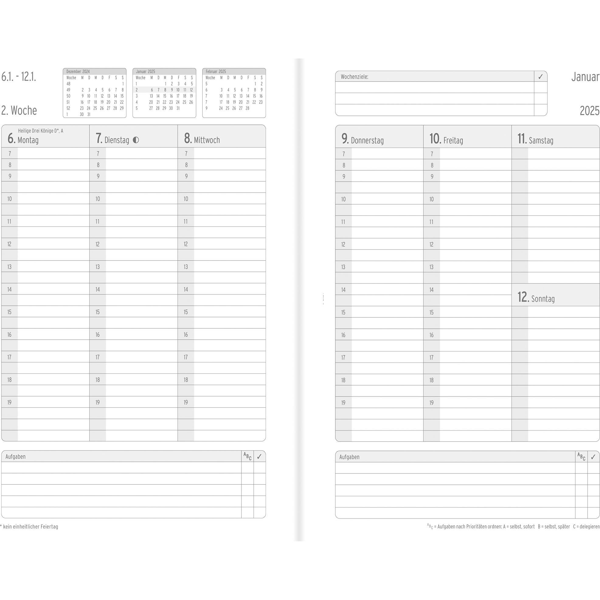 Thumbnail - Chronoplan, Kalender, Wochenplan (A5, Harter Einband, Deutsch)