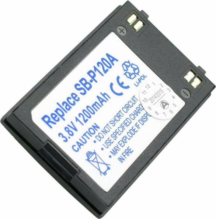 Actual product image AccuCell Akku Samsung SB-P120A, SB-P120ABK (Camera battery)