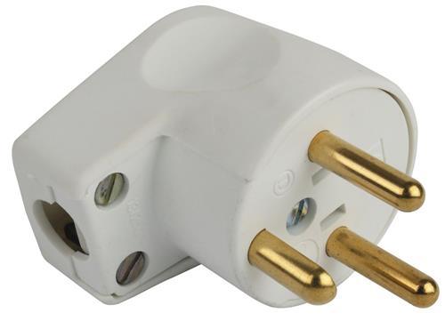 Productafbeelding LK Stikprop type 90 vinkel rund med jord 16A 250V hvid