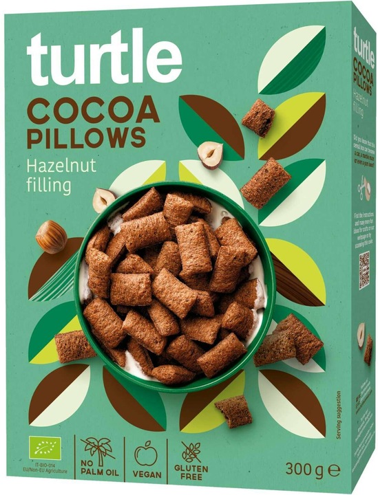 Turtle Cocoa Pillows Hazelnut Filling Organic (390 g)