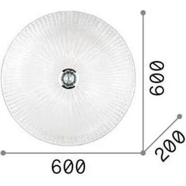 Thumbnail - Ideal lux, Wandleuchte + Deckenleuchte, SHELL Deckenleuchte E27 6-fach ⌀600mm dimmbar Amber 140193 (E27)